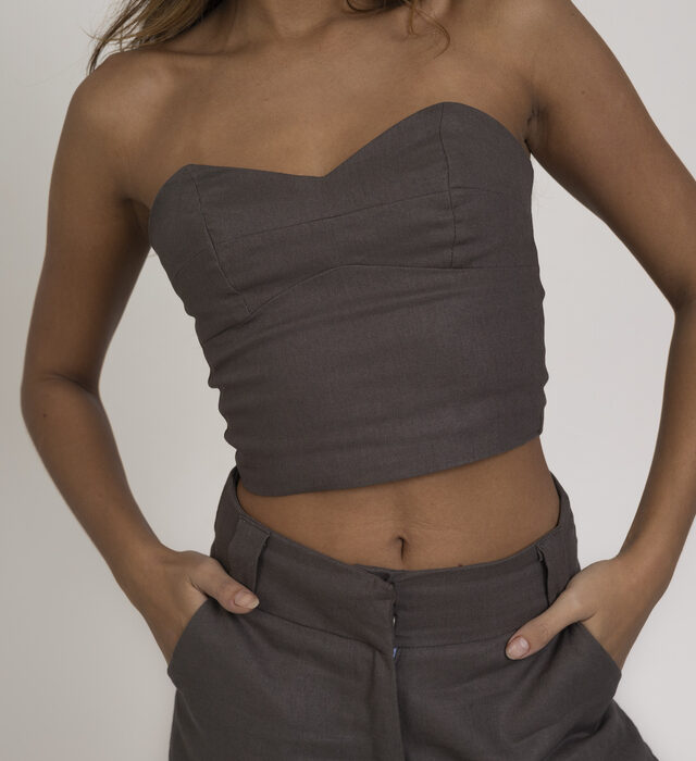 Cropped Olivia – chumbo