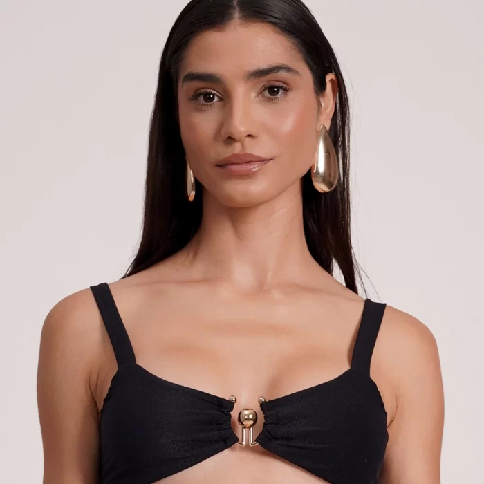 TOP ANGRA BLACK TEXTURIZADO
